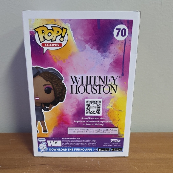 Funko Pop! Icons Whitney Houston with Black and Brown Hair - Picture 3 of 6